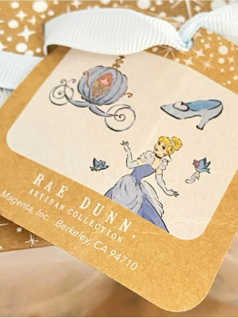 Rae Dunn Ceramic Cinderella Storage Set - Blue and Cream